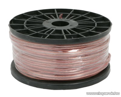 Hangszóró vezeték, 2 x 1,00 mm2, 50 m/műanyag dob (20011)