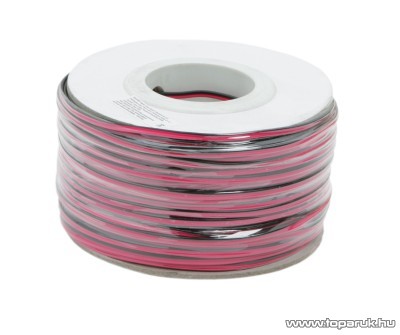Hangszóró vezeték, 2 x 0,35 mm2, 100 m/papírdob (20081)