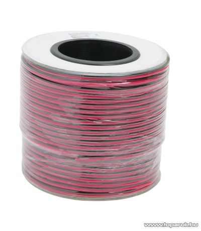 Hangszóró vezeték, 2 x 1,00 mm2, 100 m/papírdob (20084)