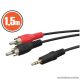 neXus RCA / JACK kábel, 2 x RCA dugó - 3,5 st JACK dugó, 1,5 m (20122)