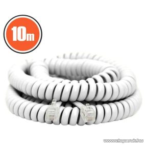 neXus Spirál telefonvezeték, 4P/4C, 10 m, fehér (20180)