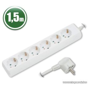   neXus 6-os hálózati elosztó gyermekzárral, 250V, 10/16A, 1,5 m (20210)