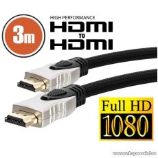 neXus Professzionális HDMI kábel, 3 m, aranyozott csatlakozóval, bliszterrel (20347)
