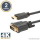 delight DVI-D / HDMI kábel, 2 m, aranyozott csatlakozóval (20380)