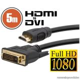   neXus DVI-D / HDMI kábel, 5 m, aranyozott csatlakozóval (20382)