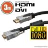 delight Professzionális DVI-D / HDMI kábel, 3 m, aranyozott csatlakozóval, bliszterrel (20385)