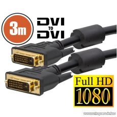 neXus Dual-link DVI kábel, 3 m, aranyozott csatlakozóval (20391)