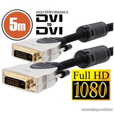 neXus Professzionális Dual-link DVI kábel, 5 m, aranyozott csatlakozóval, bliszterrel (20395) - megszűnt termék: 2015. november