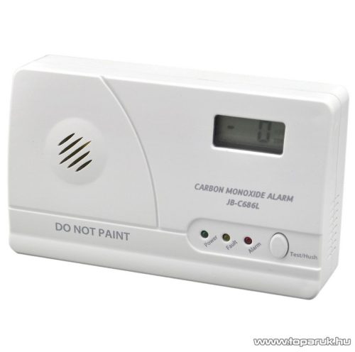JB-C686L Elemes szénmonoxid érzékelő, CO riasztó LCD kijelzővel, 5 év élettartam - megszűnt termék: 2016. január