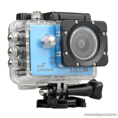 SJCAM SJ5000X ELITE WiFi sportkamera (4K-s kalandkamera) vízálló házzal, kék