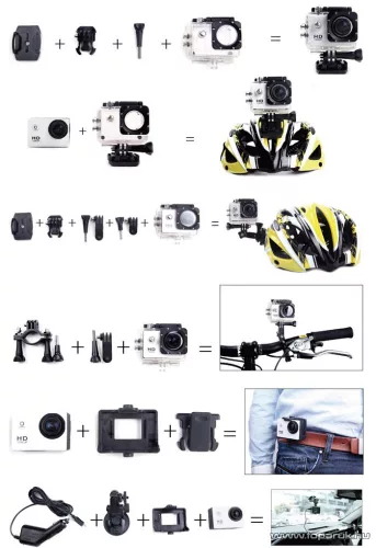 SJCAM SJ5000X ELITE WiFi sportkamera (4K-s kalandkamera) vízálló házzal, kék