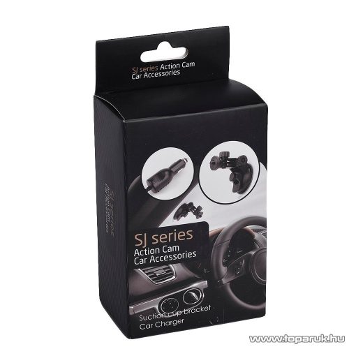 SJCAM gyári autós szett (tartó + töltő) SJ4000 / M10/ SJ5000 típusú sportkamerákhoz - megszűnt termék: 2017. augusztus