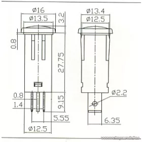 Jelzőfény, 12V, narancs, 10 db / csomag (07921NA)