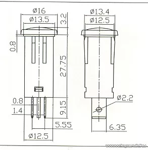 Jelzőfény, 12V, narancs, 10 db / csomag (07921NA)