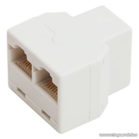   8P8C Y elosztó, 1 aljzat - 2 aljzat, fehér, 10 db / csomag (05386)