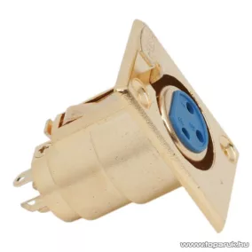   XLR aljzat csatlakozó, 3 pólusú, beépíthető, aranyozott, 2 db / csomag (05199)