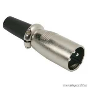   XLR dugó, 3 pólusú, csavaros, gumirozott törésgátló, 5 db / csomag (05205)