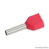 Érvéghüvely, 2 x 1,0 mm2-es vezetékekhez, piros, 100 db / csomag (05722)