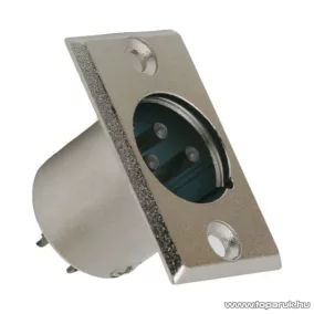   XLR dugó csatlakozó, 3 pólusú, beépíthető, fém, 5 db / csomag (05194)