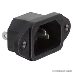 AC IEC C14 dugó csatlakozó, beépíthető 10A/250V (05239)