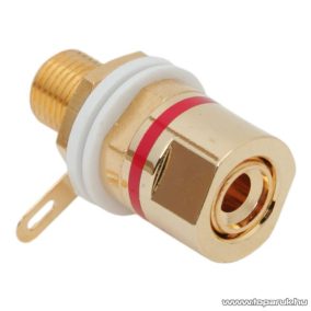   Banán aljzat csatlakozó, beépíthető, aranyozott, piros (05244PI)