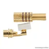 RCA aljzat, aranyozott, max. 6 mm-es kábelhez, fekete, 10 db / csomag (05086FK)