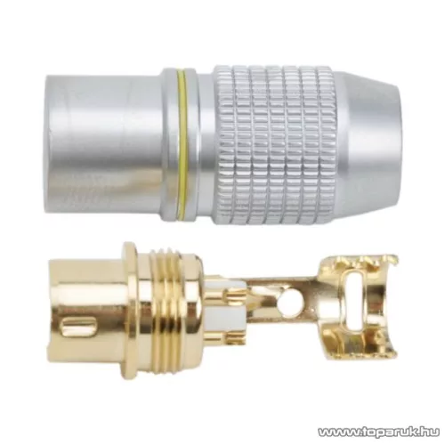S-VIDEO dugó csatlakozó, 4 pólusú, aranyozott, max. 8mm-es kábelhez (05405)