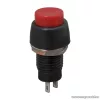 Nyomógomb, 1 áramkör, 2A-250V, OFF-(ON), piros, 5 db / csomag (09067PI)