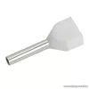 Érvéghüvely, 2 x 0,5 mm2-es vezetékekhez, fehér, 100 db / csomag (05720)