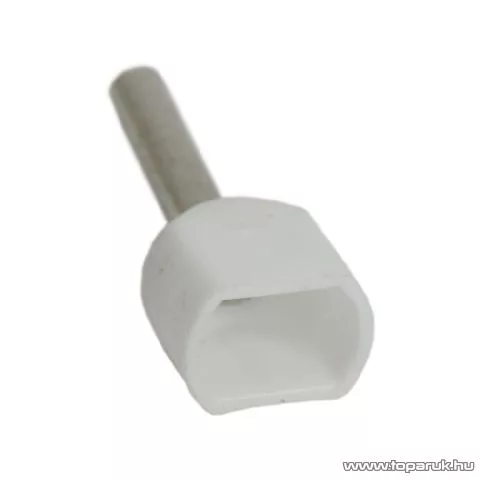 Érvéghüvely, 2 x 0,5 mm2-es vezetékekhez, fehér, 100 db / csomag (05720)