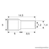 Érvéghüvely, 2 x 0,5 mm2-es vezetékekhez, fehér, 100 db / csomag (05720)
