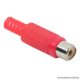 RCA aljzat, műanyag kivitel, piros, 10 db / csomag (05076PI)