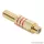 RCA aljzat, aranyozott, max. 6 mm-es kábelhez, piros, 10 db / csomag (05086PI)