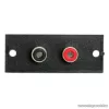 RCA terminál 2 aljzattal, beépíthető, 50 x 20 mm, 5 db / csomag (05079)