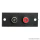 RCA terminál 2 aljzattal, beépíthető, 50 x 20 mm, 5 db / csomag (05079)