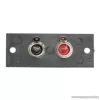 RCA terminál 2 aljzattal, beépíthető, 50 x 20 mm, 5 db / csomag (05079)