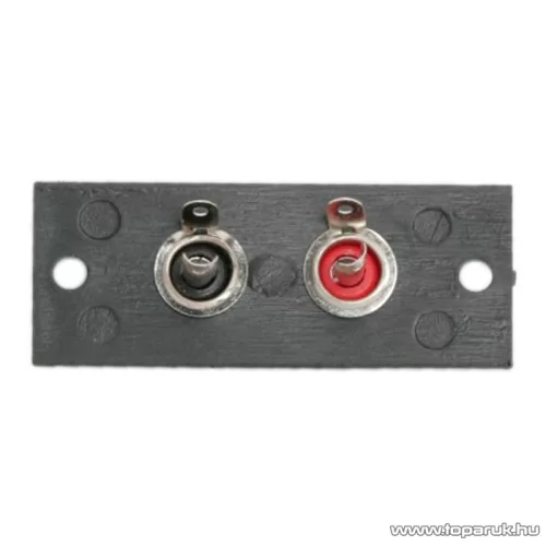 RCA terminál 2 aljzattal, beépíthető, 50 x 20 mm, 5 db / csomag (05079)