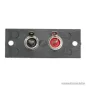   RCA terminál 2 aljzattal, beépíthető, 50 x 20 mm, 5 db / csomag (05079)