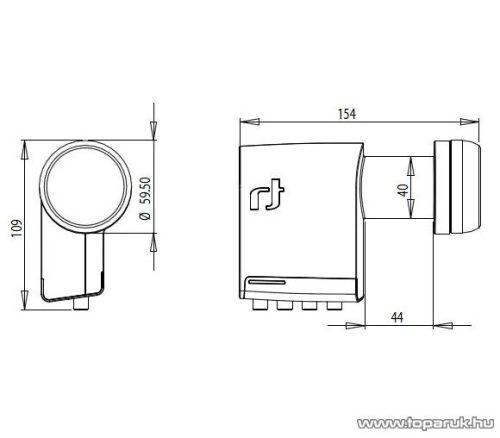 Inverto Quad Red Extend IDLR-QUDL40 négy kimenetű univerzális műholdvevő fej, 0,3dB zajtényezővel - megszűnt termék: 2015. október