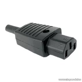   AC IEC C13 aljzat csatlakozó törésgátlóval 10A/250V (05234)