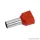 Érvéghüvely, 2 x 10 mm2-es vezetékekhez, piros, 100 db / csomag (05727)