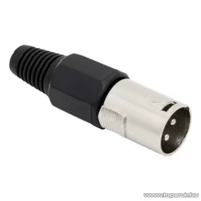   XLR dugó csatlakozó, 3 pólusú, szorítópofás törésgátlóval, 5 db / csomag (05192)