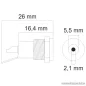   DC aljzat / csatlakozó, beépíthető 5.5/2.1, 5 db / csomag (05155)