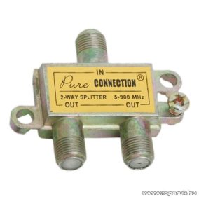   F splitter / F elosztó, 5-900 MHz, 1 bemenet, 2 kimenet, 5 db / csomag (05256)