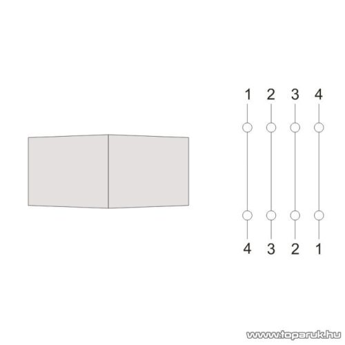 6P4C toldó aljzat - aljzat, fehér, 5 db / csomag (05221)