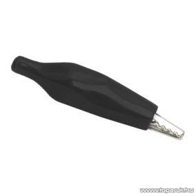   Krokodil csipesz, közepes méretű, 35 mm, fekete, 10 db / csomag (05187FK)