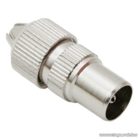   TV koax dugó csatlakozó, fém kivitel, 10 db / csomag (05000)