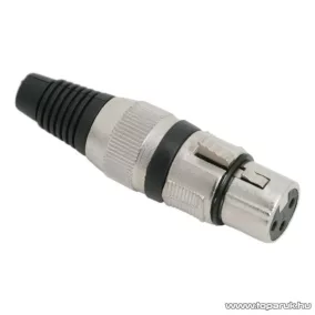   XLR aljzat csatlakozó, 3 pólusú, szorítópofás törésgátlóval, 2 db / csomag (05664)