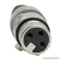   XLR aljzat csatlakozó, 3 pólusú, szorítópofás törésgátlóval, 2 db / csomag (05664)