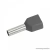 Érvéghüvely, 2 x 4,0 mm2-es vezetékekhez, szürke, 100 db / csomag (05725)